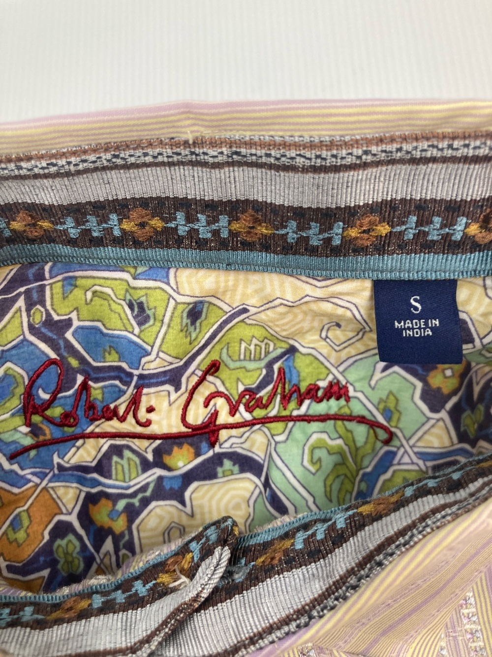 Robert Graham Long Sleeve Button Down Shirt Small S543 - Picture 5 of 12
